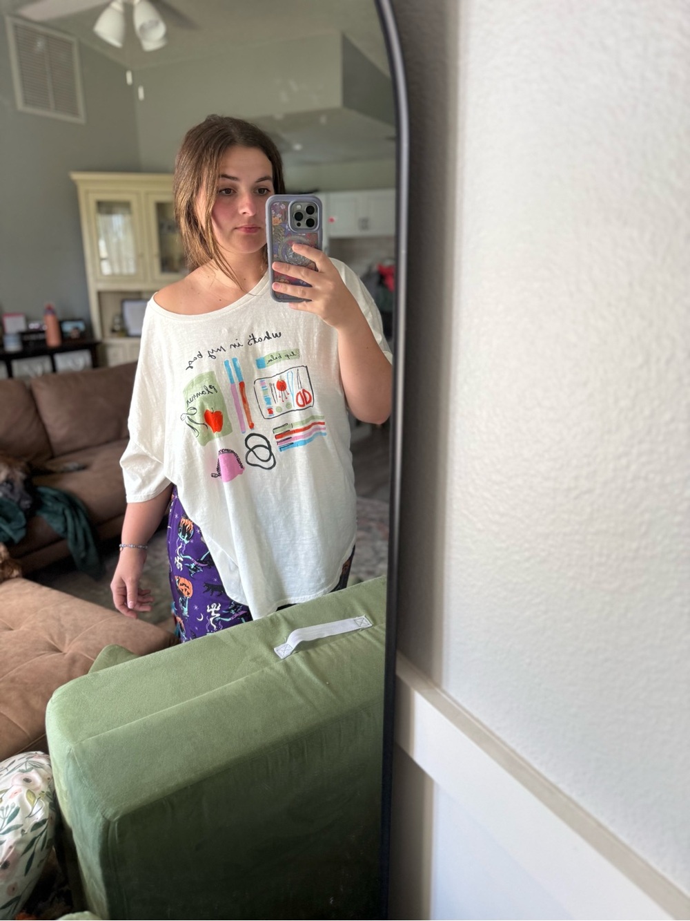 Anthropologie White Graphic Scoop-Neck Short Sleeve Tee